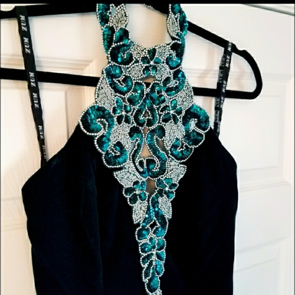 Vintage Emerald Velvet Dress